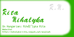 rita mihalyka business card